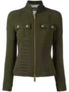 Dsquared2 Bustier Detail Military Jacket, Women's, Size: 44, Green, Viscose/acetate/spandex/elastane/viscose