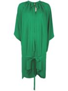 No21 Pussy Bow Dress, Women's, Size: 40, Green, Acetate/silk