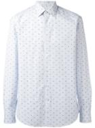 Salvatore Ferragamo Gancio Print Shirt, Men's, Size: Medium, White, Cotton