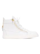 Giuseppe Zanotti Design Nolan Hi-top Sneakers, Men's, Size: 40, White, Leather/rubber