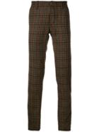 Incotex Skinny Checked Trousers - Brown