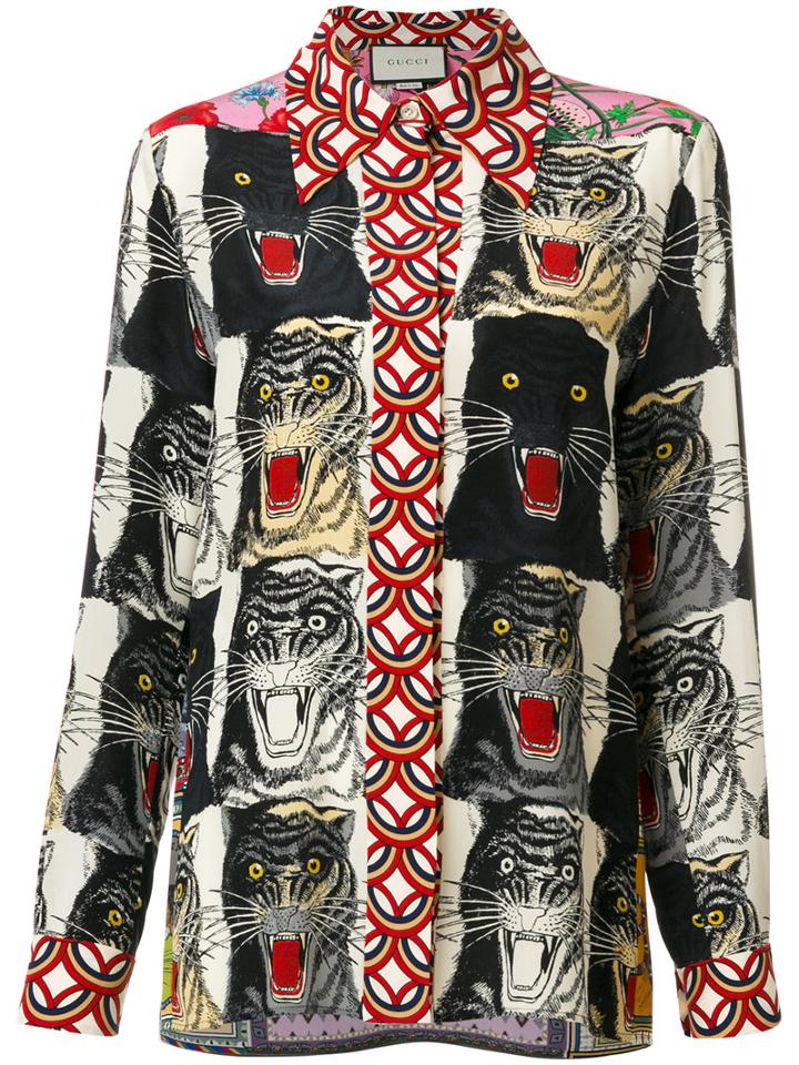 Gucci - Animal Print Shirt - Women - Silk - 38, Silk