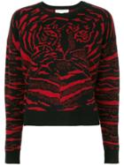 Robert Rodriguez Abstract Tiger Print Jumper - Red