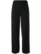 Karl Lagerfeld Press Stud Straight-leg Trousers - Black