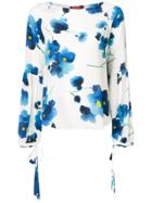 Max Mara Studio Floral Print Blouse - White
