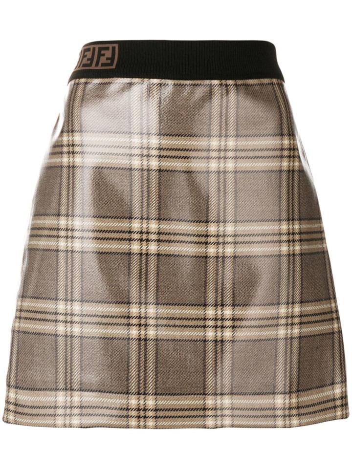 Fendi Marble Print Skirt - Nude & Neutrals