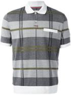 Moncler Gamme Bleu - Checked Polo Shirt - Men - Cotton - Xl, Grey, Cotton