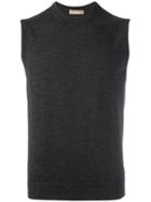 Cruciani Sleeveless Jumper, Men's, Size: 52, Grey, Wool