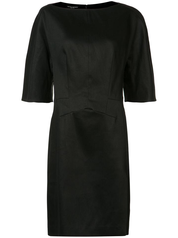 Narciso Rodriguez Three-quarters Sleeve Dress, Women's, Size: 42, Black, Cotton/silk