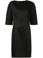 Narciso Rodriguez Three-quarters Sleeve Dress, Women's, Size: 42, Black, Cotton/silk