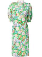 Emanuel Ungaro Vintage Floral Print Midi Dress - Green