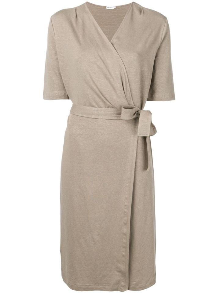 Filippa-k Short-sleeve Wrap Dress - Neutrals
