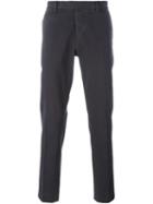 Fendi Classic Chinos, Men's, Size: 52, Grey, Cotton/spandex/elastane/lamb Skin