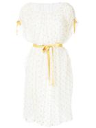 Han Ahn Soon Draped Sleeve Short Dress - White