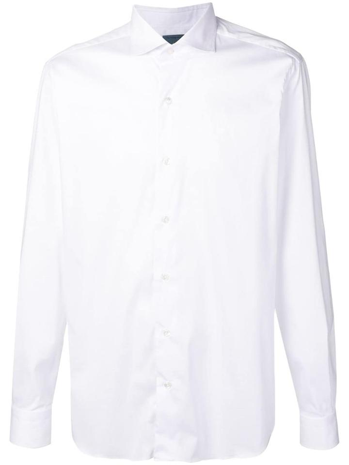 Barba Classic Collar Button Shirt - White