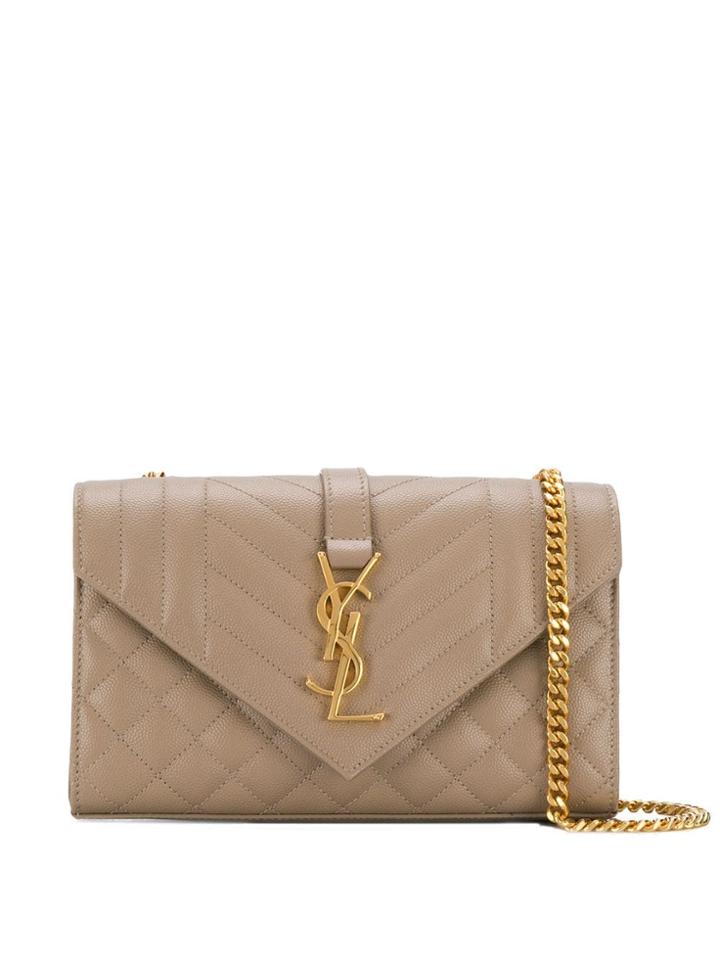 Saint Laurent Quilted Shoulder Bag - Neutrals