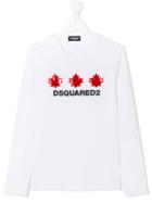 Dsquared2 Kids Maple Leaf Logo T-shirt - White