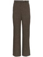 Charm's Checked Tailored Trousers - Brown