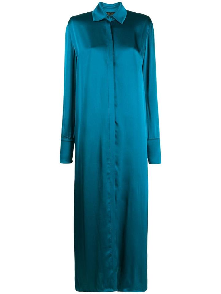 Federica Tosi Long Shirt Dress - Blue