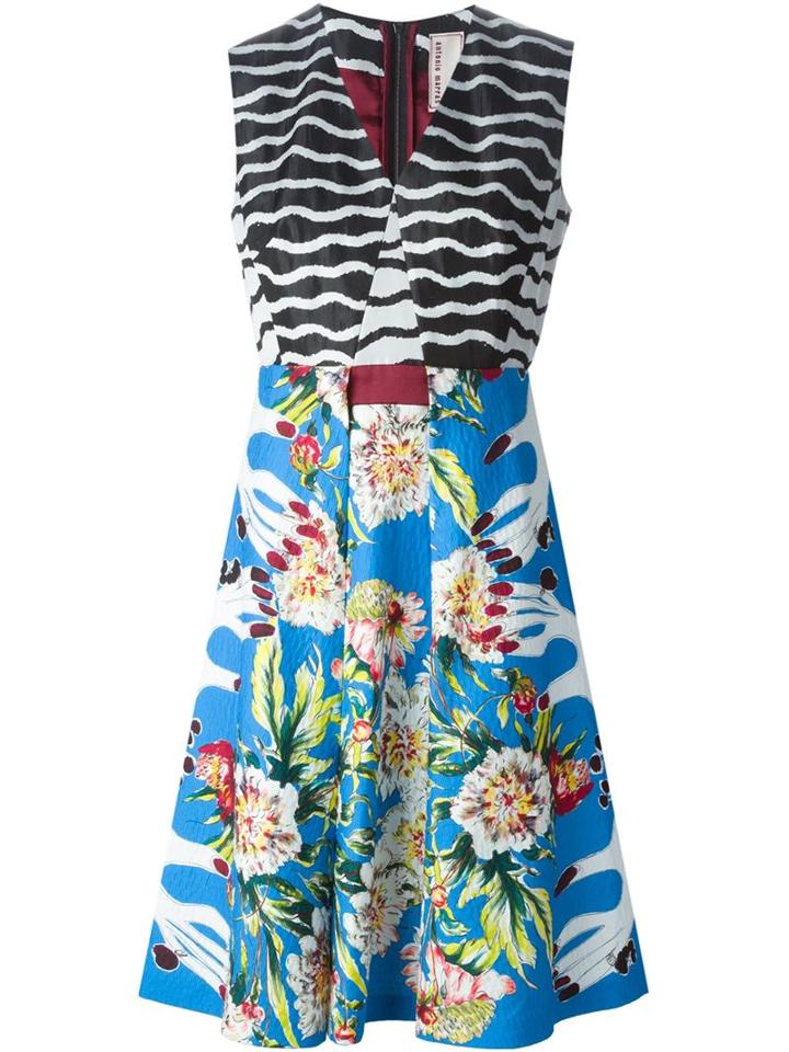 Antonio Marras Hand Print Fitted Dress