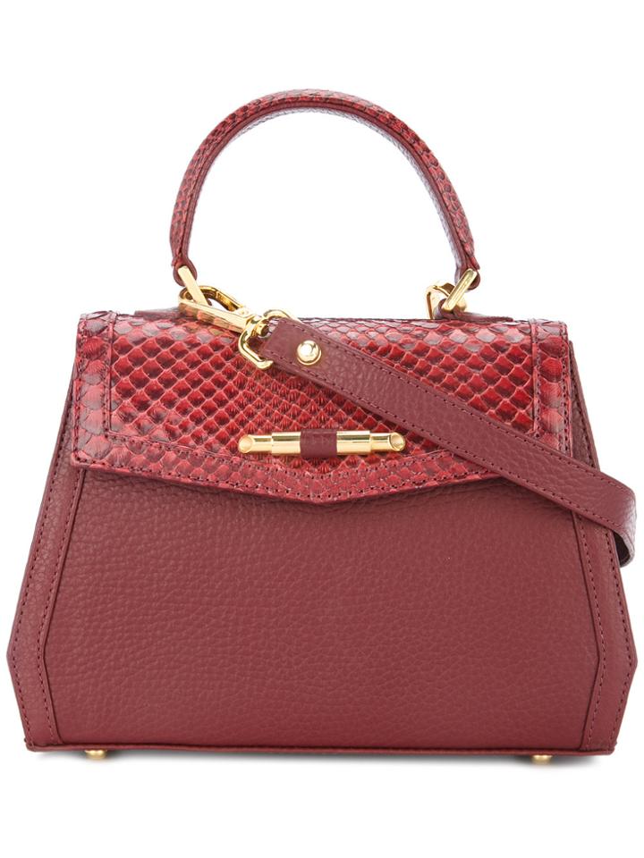 Rula Galayini Mini Amelie Python Embossed Bag - Red