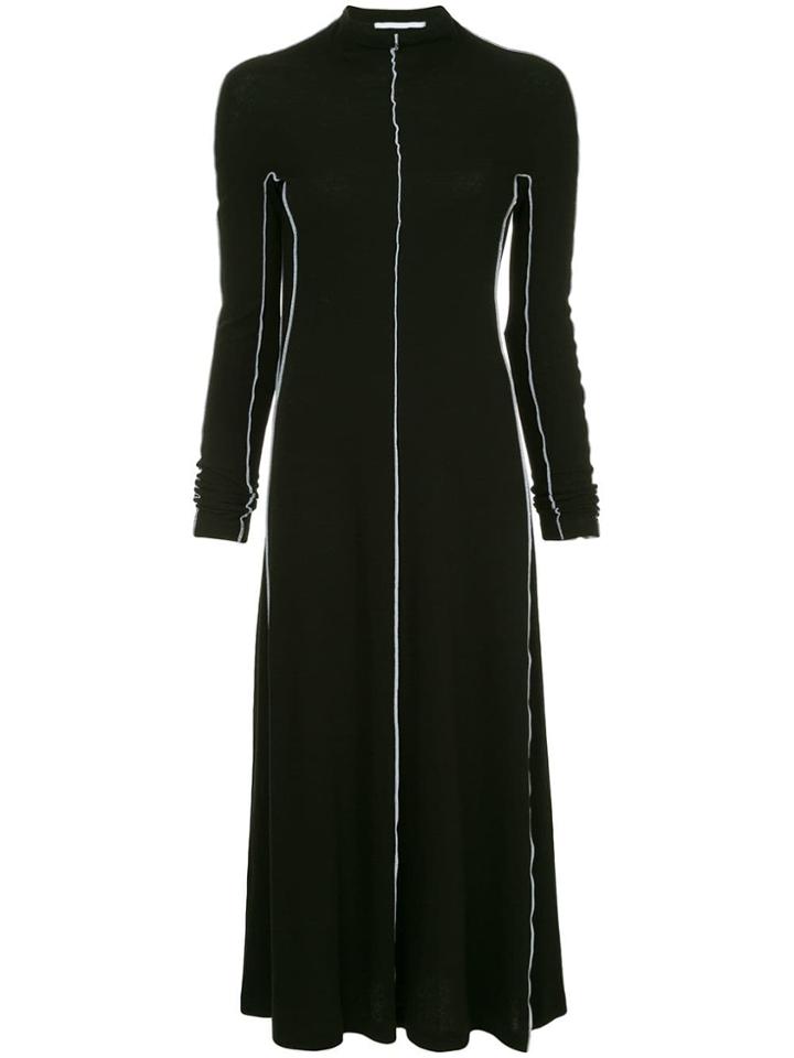 Rosetta Getty Piped Seam Dress - Black