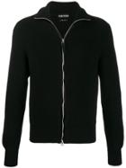 Tom Ford Full Zip Cable-knit Sweater - Black