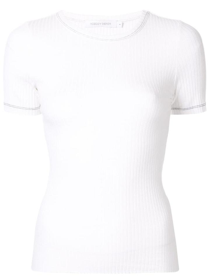 Nobody Denim Luxe Ribbed T-shirt - White