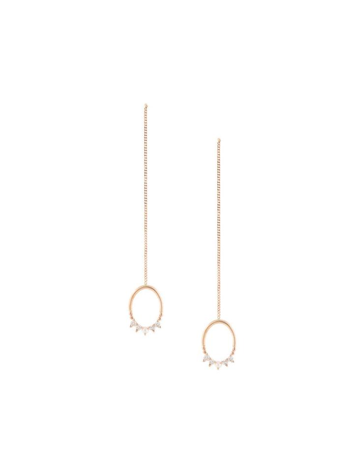 Natalie Marie 14kt Rose Gold Mahina Diamond And Pearl Drop Studs
