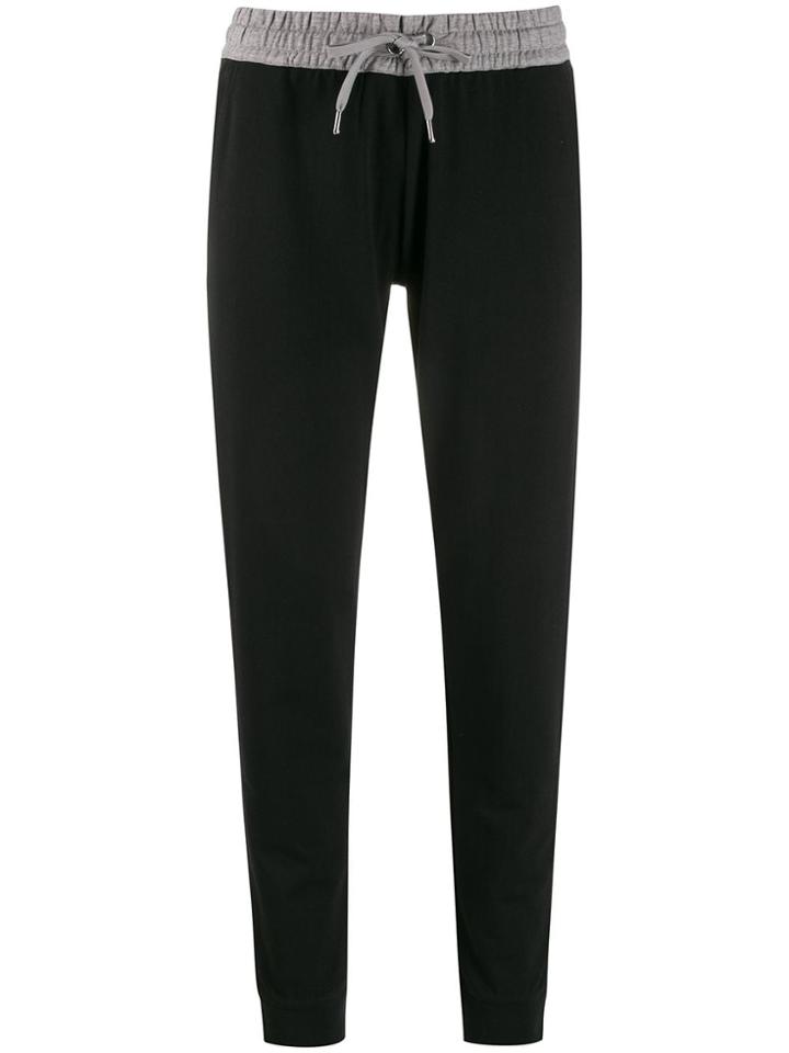 Ea7 Emporio Armani Printed Logo Track Pants - Black