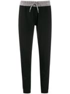 Ea7 Emporio Armani Printed Logo Track Pants - Black