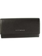 Givenchy Fold-over Purse, Women's, Black, Goat Skin