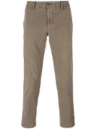 Incotex Slim Fit Trousers, Men's, Size: 32, Brown, Cotton/spandex/elastane