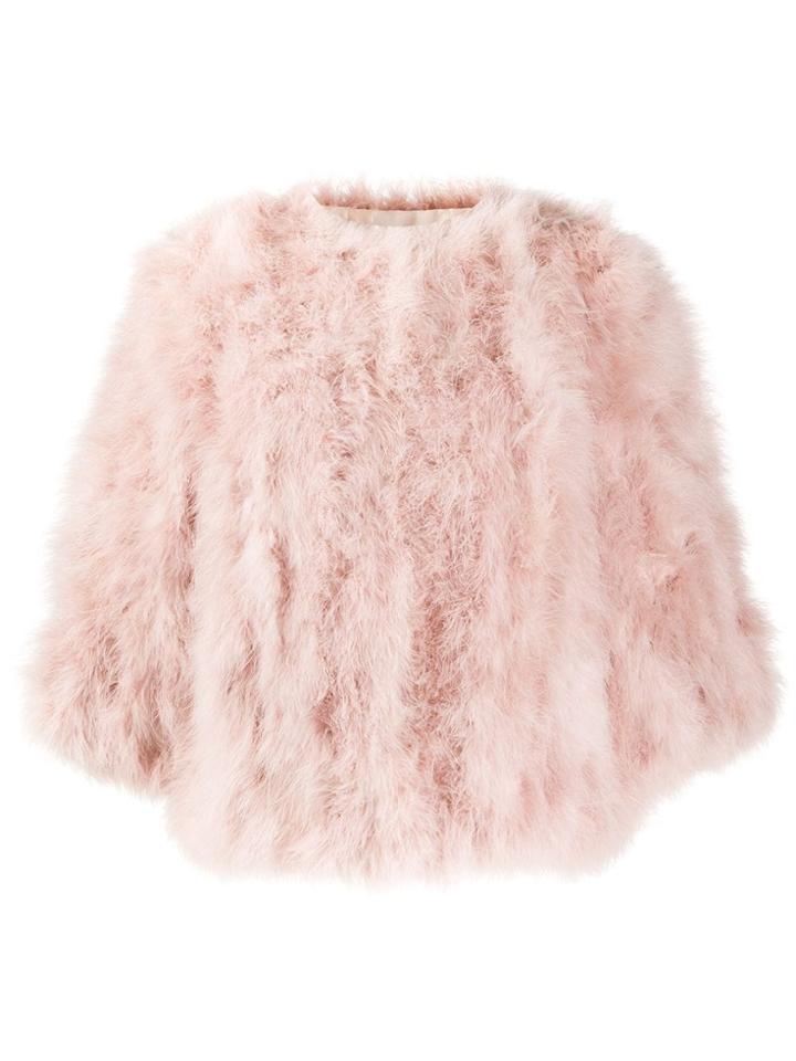 Yves Salomon Feathered Short Jacket - Pink