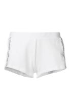 Calvin Klein Logo Print Stripe Shorts - White