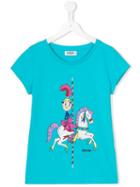 Moschino Kids Printed T-shirt, Girl's, Size: 14 Yrs, Blue