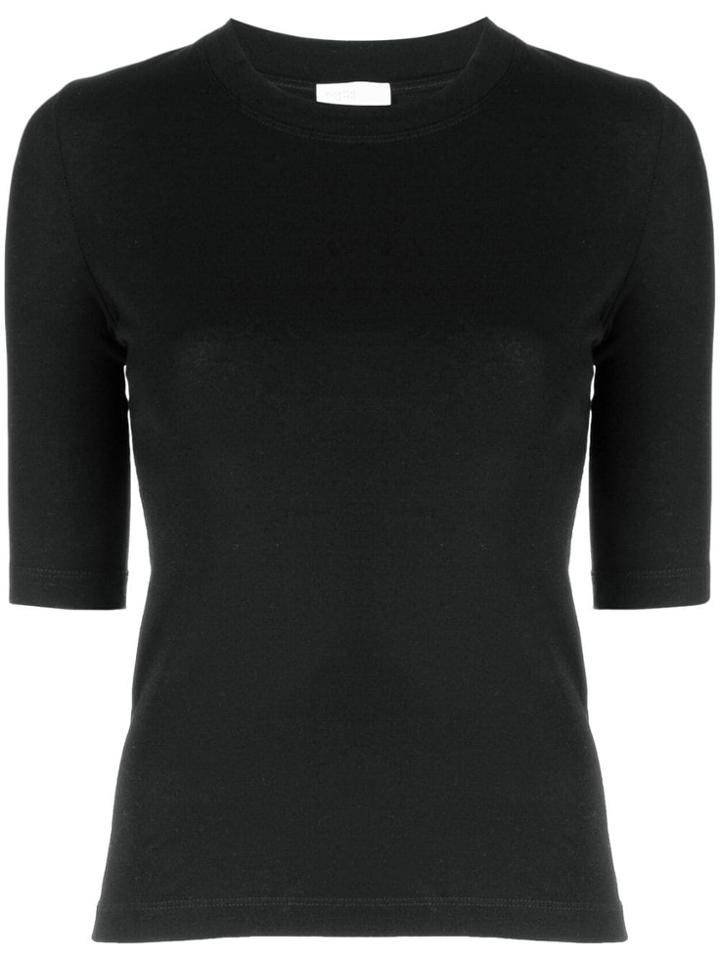 Rosetta Getty Cropped Sleeve T-shirt - Black