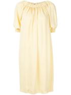 Mm6 Maison Margiela Short-sleeved Pleated Dress - Yellow