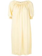 Mm6 Maison Margiela Short-sleeved Pleated Dress - Yellow