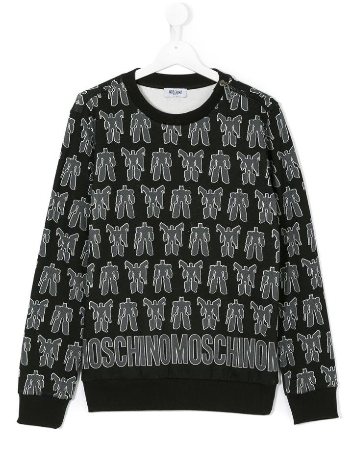 Moschino Kids Transformer Pattern Sweatshirt - Black