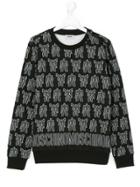 Moschino Kids Transformer Pattern Sweatshirt - Black