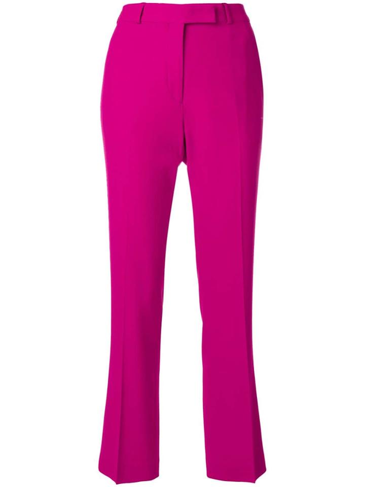 Etro Cropped Tailored Trousers - Pink & Purple
