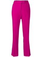 Etro Cropped Tailored Trousers - Pink & Purple