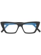 Saint Laurent Eyewear Cat-eye Shaped Glasses - Black