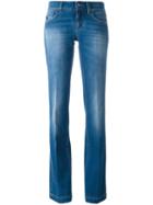 Dolce & Gabbana Flared Jeans, Women's, Size: 44, Blue, Cotton/elastodiene