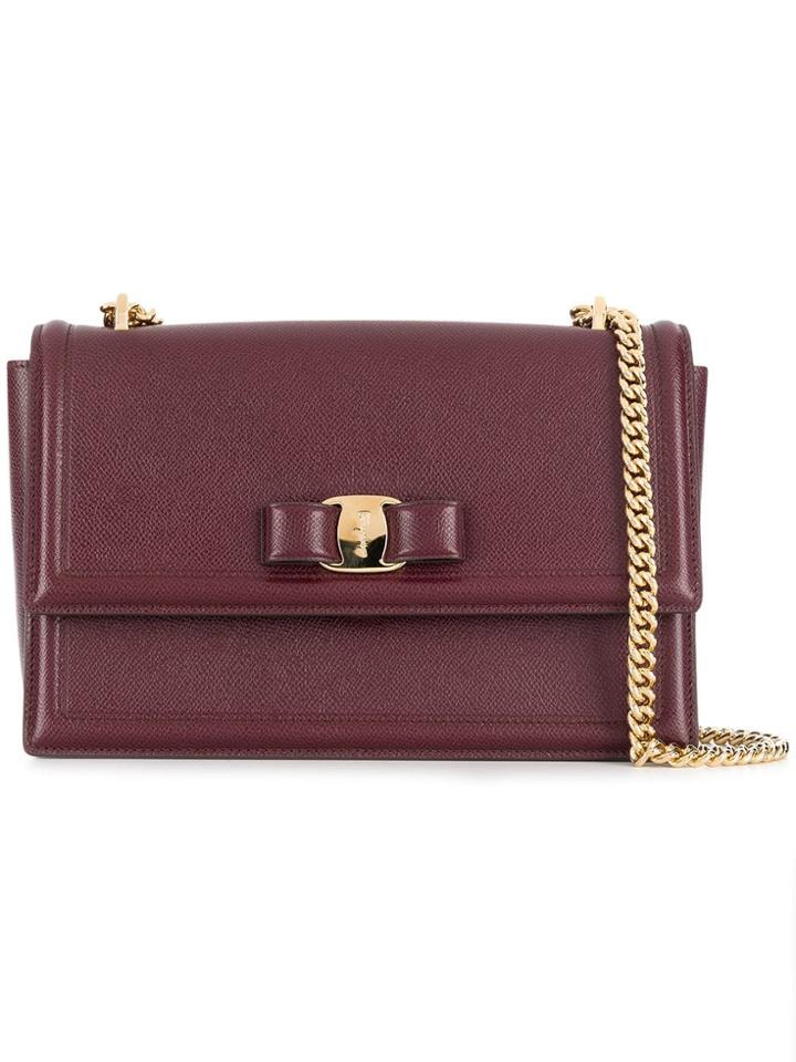 Salvatore Ferragamo Vara Crossbody Bag - Pink & Purple