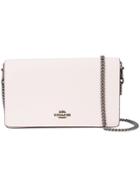 Coach Foldover Top Chain Clutch - Pink & Purple
