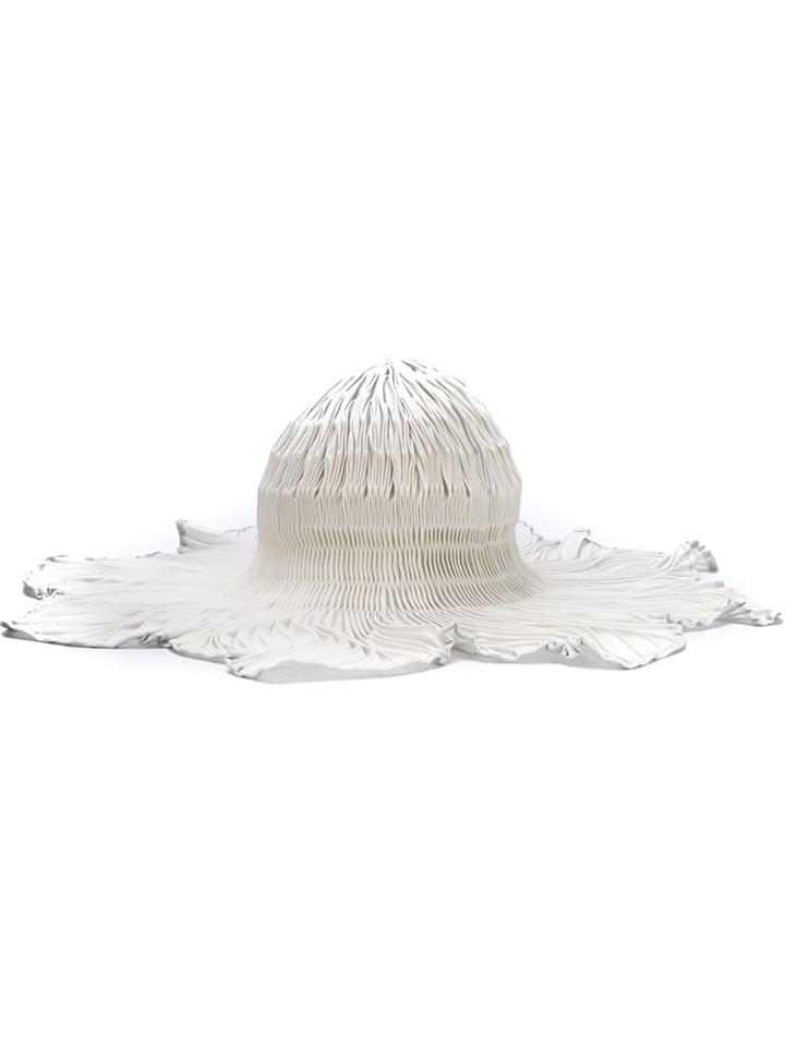 Issey Miyake Orbit Hat, Women's, White, Polyester