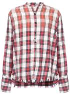 Greg Lauren Checked Skirt - Red