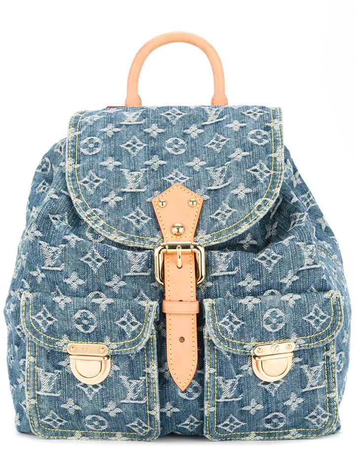 Louis Vuitton Vintage Denim Monogrammed Backpack - Blue